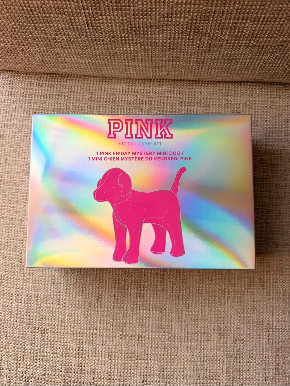 PINK Victoria's Secret Plush Logo Throw Blanket - Hot Pink & Light Pink